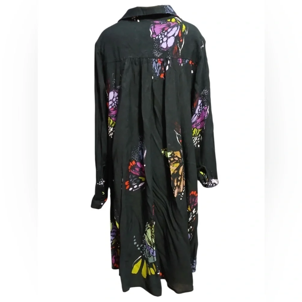 Free People Field Of Butterflies Printed Hi-Low Tunic Black Size S - Picture 11 of 16
